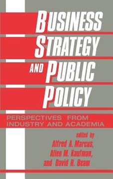 portada business strategy and public policy: perspectives from industry and academia (in English)