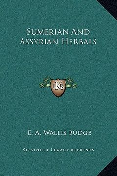 portada sumerian and assyrian herbals (en Inglés)