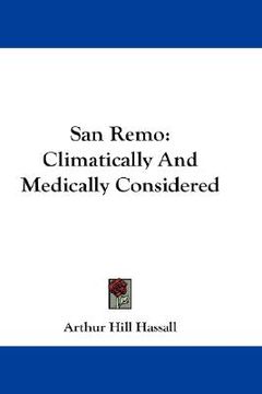 portada san remo: climatically and medically considered (in English)
