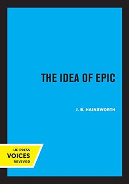 portada The Idea of Epic: Volume 3 (Eidos: Studies in Classical Kinds) (en Inglés)