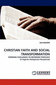 portada christian faith and social transformation (en Inglés)