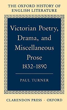 portada Victorian Poetry, Drama, and Miscellaneous Prose 1832-1890 (Oxford History of English Literature) 