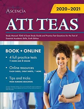 portada Ati Teas Study Manual: Teas 6 Exam Study Guide and Practice Test Questions for the Test of Essential Academic Skills, Sixth Edition (in English)