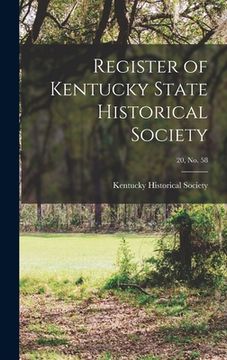 portada Register of Kentucky State Historical Society; 20, no. 58 (in English)