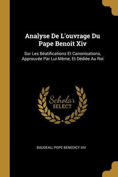 portada Analyse de Louvrage du Pape Benoit xiv (en Francés)