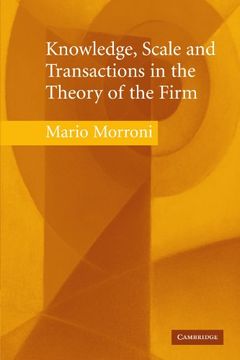 portada Knowledge, Scale and Transactions in the Theory of the Firm (en Inglés)