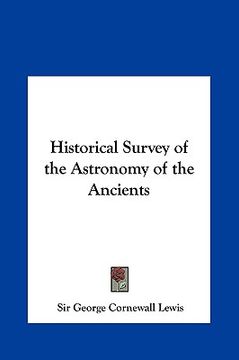 portada historical survey of the astronomy of the ancients (en Inglés)