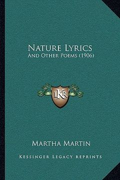 portada nature lyrics: and other poems (1906) (en Inglés)
