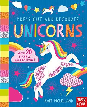 portada Press Out and Decorate Unicorns (Press Out and Colour) (en Inglés)