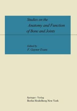 portada studies on the anatomy and function of bone and joints (in English)