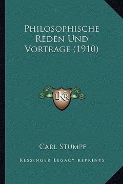 portada Philosophische Reden Und Vortrage (1910) (en Alemán)