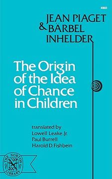 portada origin of the idea of chance in children (en Inglés)