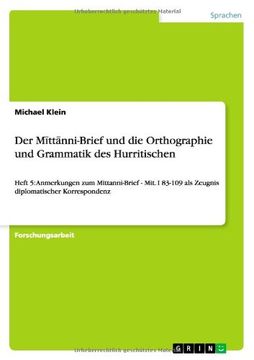 portada Der Mīttānni-Brief und die Orthographie und Grammatik des Hurritischen (German Edition)