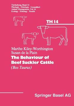 portada the behaviour of beef suckler cattle (bos taurus) (en Inglés)
