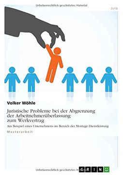 portada Juristische Probleme bei der Abgrenzung der Arbeitnehmerüberlassung zum Werkvertrag (German Edition)