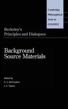 portada Berkeley's Principles and Dialogues Hardback: Background Source Materials (Cambridge Philosophical Texts in Context) (en Inglés)