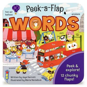 portada Peek-A-Flap Words Lift-A-Flap Board Book for Curious Minds and Little Learners; Ages 1-5 (in English)