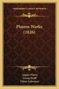 portada Platens Werke (1826) (en Alemán)