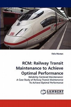 portada rcm: railway transit maintenance to achieve optimal performance (in English)