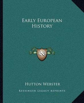 portada early european history (en Inglés)