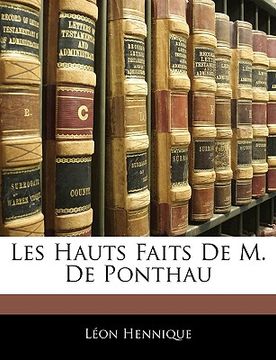 portada Les Hauts Faits De M. De Ponthau (in French)