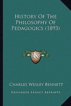 portada history of the philosophy of pedagogics (1893) (en Inglés)