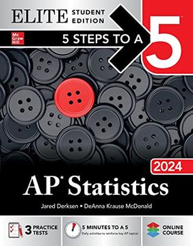 portada 5 Steps to a 5: AP Statistics 2024 Elite Student Edition (en Inglés)