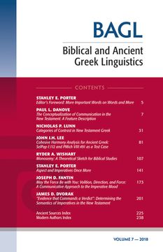 portada Biblical and Ancient Greek Linguistics, Volume 7 (en Inglés)