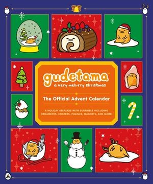 portada Gudetama: A Very Meh-Rry Christmas: The Official Advent Calendar: A Holiday Keepsake With Surprises Including Ornaments, Stickers, Puzzles, Magnets, a (en Inglés)