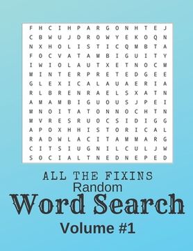 portada All The Fixin's Random Word Search Volume 1: Jumbo Large Print Brain Exercises For Seniors, Adults, Women and Men alike (en Inglés)