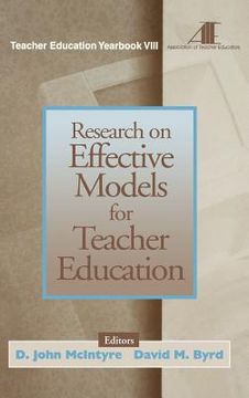 portada research on effective models for teacher education (in English)