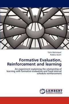 portada formative evaluation, reinforcement and learning (en Inglés)