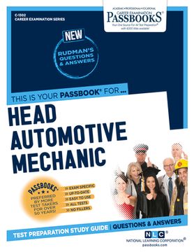 portada Head Automotive Mechanic (V) (C-1302): Passbooks Study Guide Volume 1302 (in English)