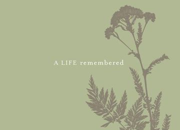 portada a life remembered: a memorial guest book (in English)
