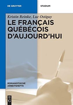 portada Le Francais Quebecois d Aujourd hui (en Francés)