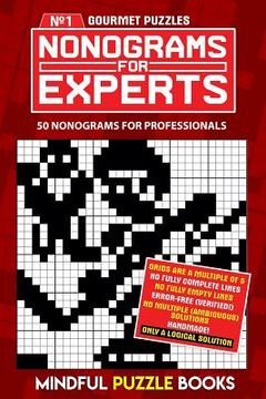 portada Nonograms for Experts: 50 Nonograms for Professionals: 1 (Hanjie) (en Inglés)