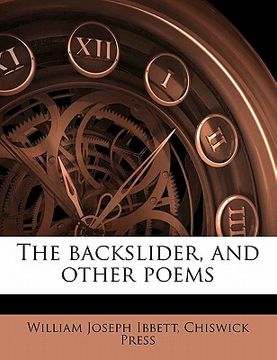 portada the backslider, and other poems (en Inglés)