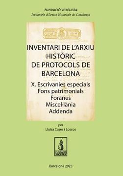 portada Inventari de l Arxiu Historic de Protocols de Barcelona. Volum x (en Catalá)