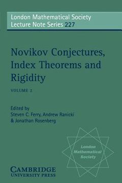 portada Novikov Conjectures, Index Theorems, and Rigidity: Volume 2 Paperback: V. 2 (London Mathematical Society Lecture Note Series) (en Inglés)