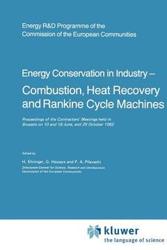 portada energy conservation in industry, combustion, heat recovery and rankine cycle machines (en Inglés)