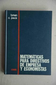 portada Matematicas Para Directivos de Empresa y Economistas