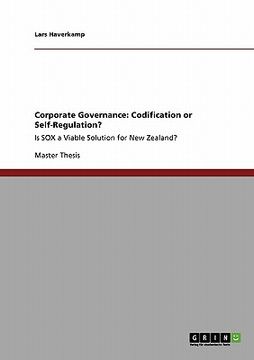 portada corporate governance: codification or self-regulation?