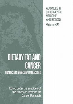 portada Dietary fat and Cancer (en Inglés)