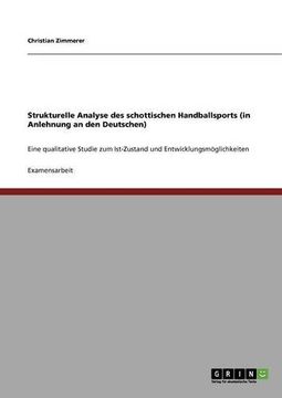 portada Strukturelle Analyse des schottischen Handballsports (in Anlehnung an den Deutschen) (German Edition)