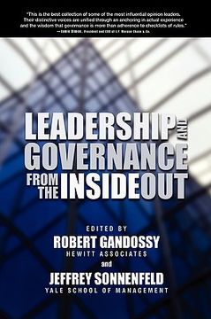 portada leadership and governance from the inside out (en Inglés)