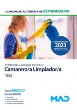portada Camarero/A-Limpiador/A (Personal Laboral Grupo v). Test: Comunidad Autonoma de Extremadura