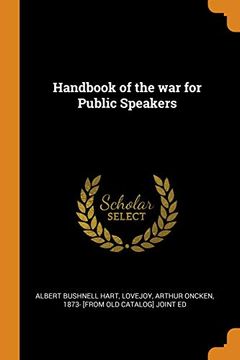 portada Handbook of the war for Public Speakers 