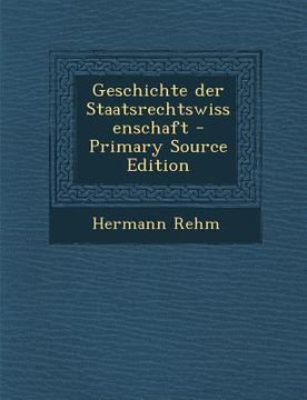 portada Geschichte Der Staatsrechtswissenschaft (in German)