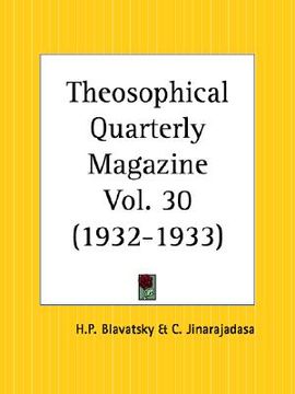 portada theosophical quarterly magazine, 1932 to 1933 (in English)