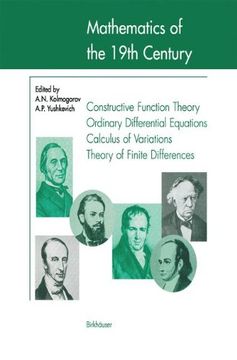 portada Mathematics of the 19Th Century: Function Theory According to Chebyshev Ordinary Differential Equations Calculus of Variations Theory of Finite. Variations, Theory of Finite Differences v. 3 (en Inglés)